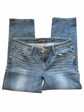 Lucky Brand Sweet Crop Straight Jeans Mid Rise Medium Wash Stretch Denim Casual